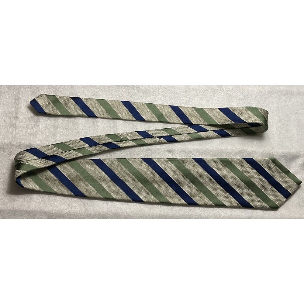 Men’s Italian Silk Striped Blue/ Green Tie